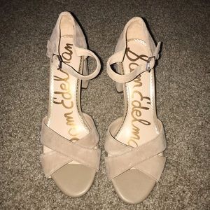 Sam Edelman Nude Block Heels- Size 10 NWT